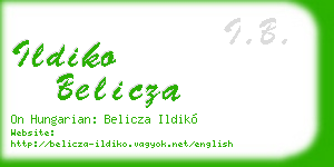 ildiko belicza business card